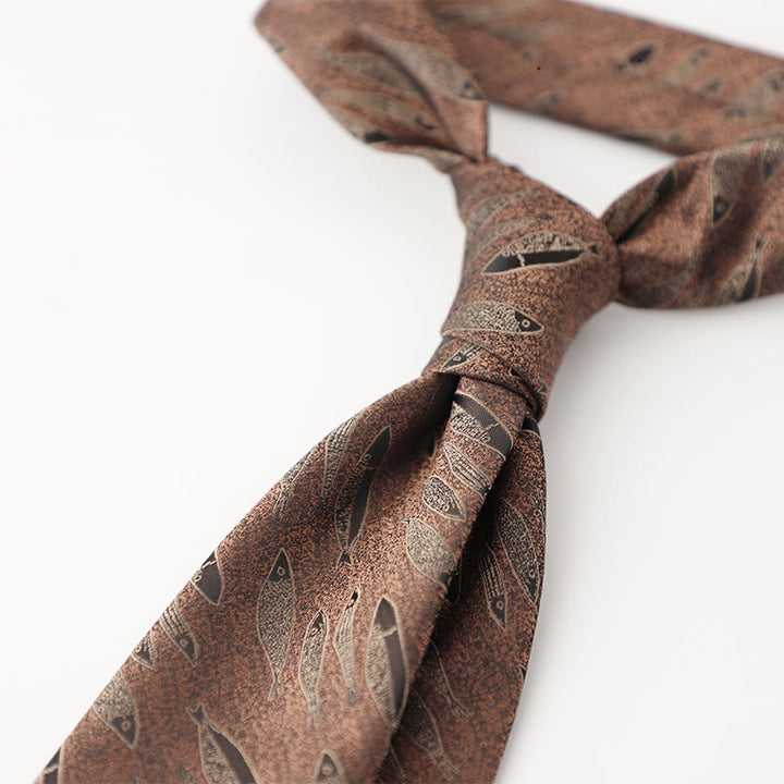Men's Ornate Patterned Silk-Like Fabric Neckties - image 17