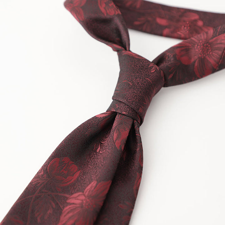 Men's Ornate Patterned Silk-Like Fabric Neckties - image 27