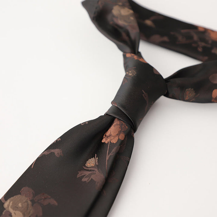 Men's Ornate Patterned Silk-Like Fabric Neckties - Style #9 - image 10