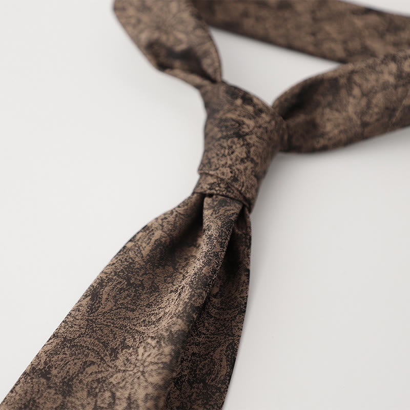 Men's Ornate Patterned Silk-Like Fabric Neckties - image 33