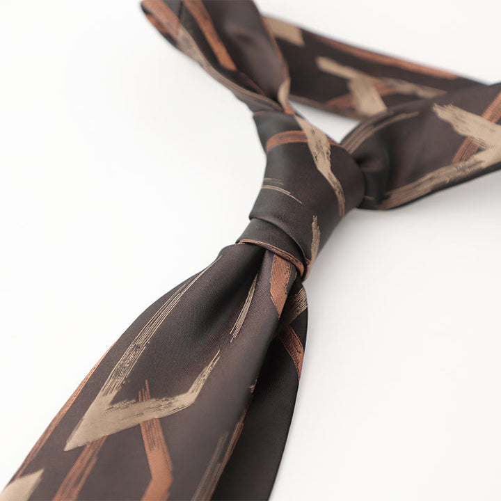 Men's Ornate Patterned Silk-Like Fabric Neckties - image 35