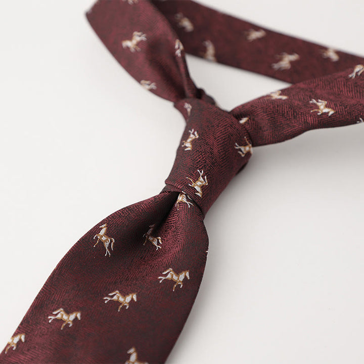 Men's Ornate Patterned Silk-Like Fabric Neckties - image 59