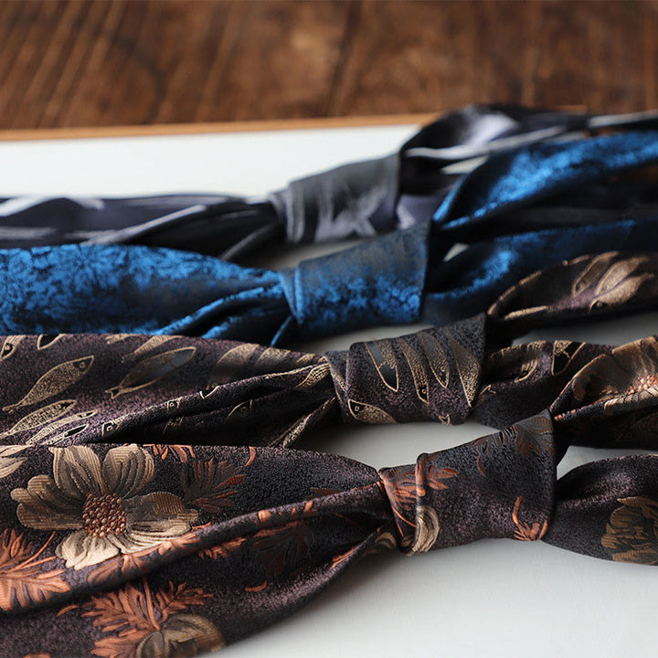 Men's Ornate Patterned Silk-Like Fabric Neckties - image 1