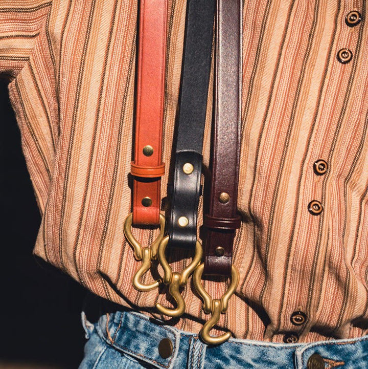 Women's Slim And Elegant Golden Pin Buckle Leahter Belt - image 2