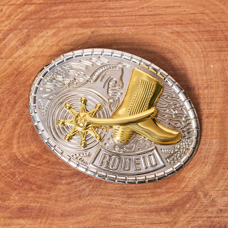 Rotating Star Rodeo Boots DIY Buckle Leather Belt - image 1