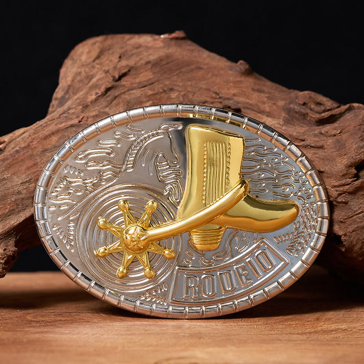 Rotating Star Rodeo Boots DIY Buckle Leather Belt - Cowboy Boots - Without Belt - Not Included Belt - image 0