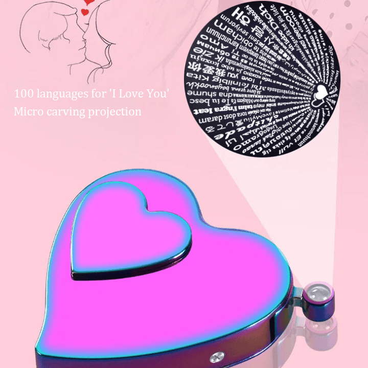 Romantic Love Shaped Colorful Gas Electric Dual Ignition Lighter - image 4