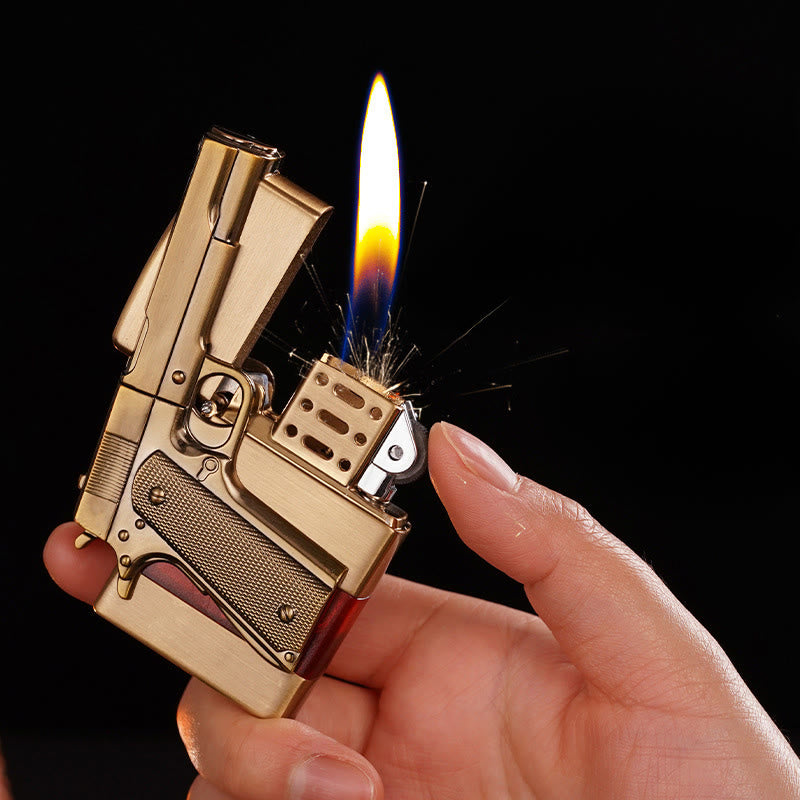 Creative Metal Texture Gun Style Butane Lighter - image 0