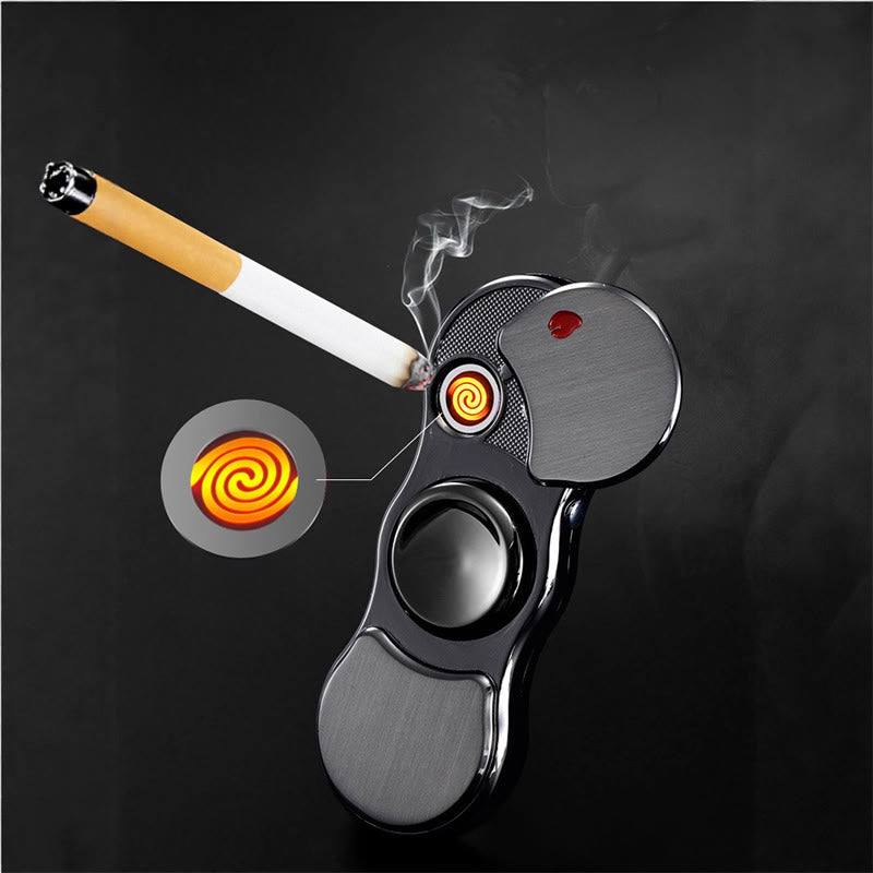 2-in-1 Fingertip Gyro LED Colorful Light Electronic Lighter - image 1