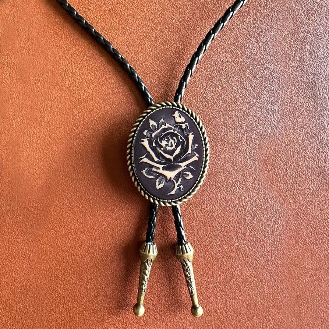 Western Cowboy Knight Creative Bull Head Bolo Tie - Black - image 1