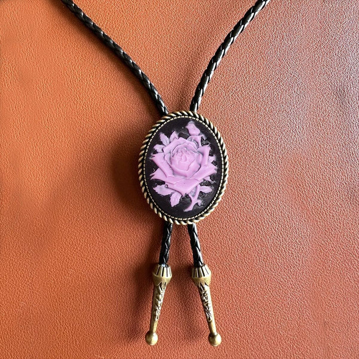 Western Cowboy Knight Creative Bull Head Bolo Tie - Purple - image 6