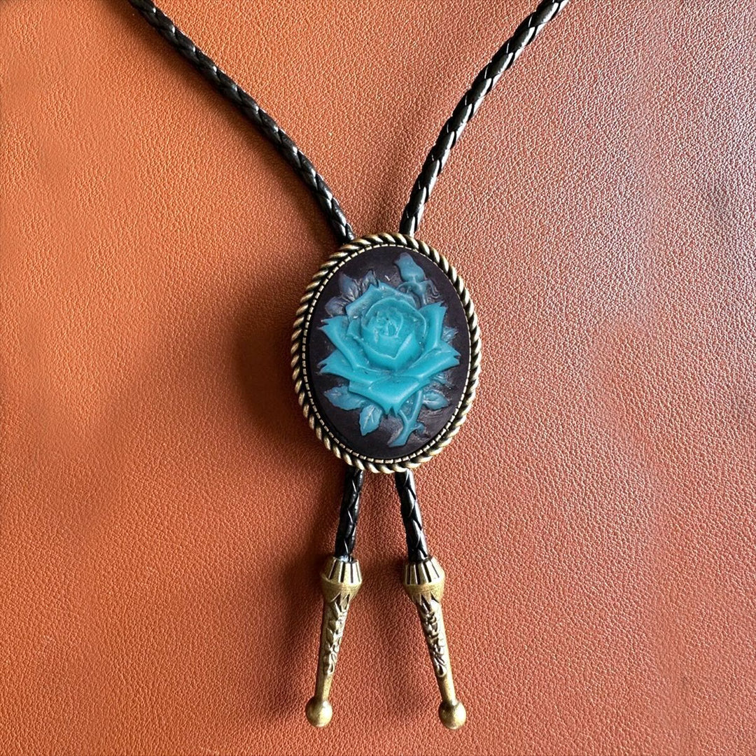 Western Cowboy Knight Creative Bull Head Bolo Tie - Turquoise - image 0