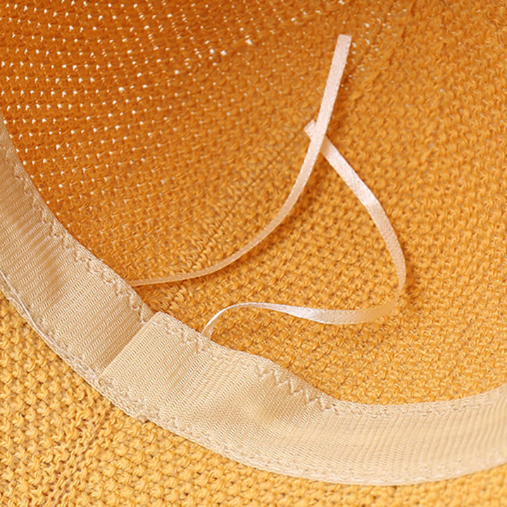 Women's Knitted Leather Strap Decor Bucket Hat - image 7