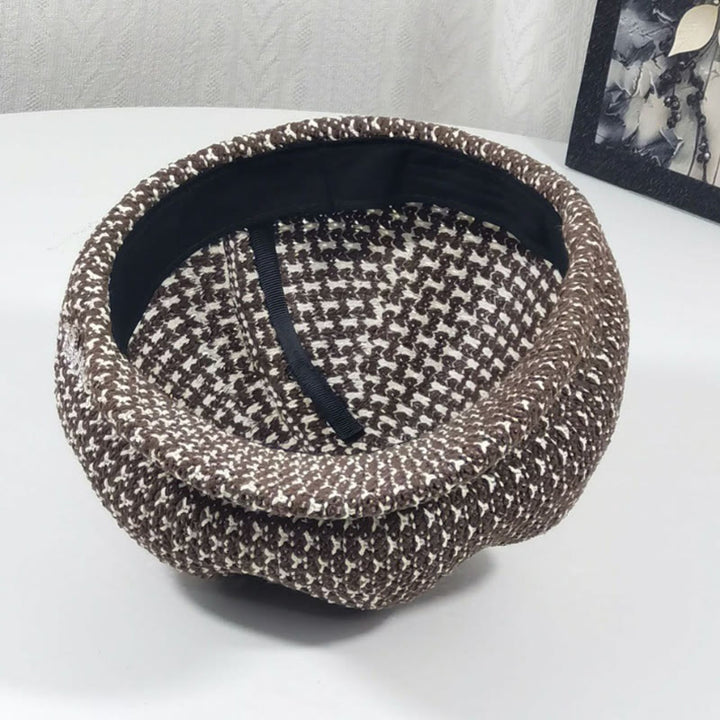 Women's Knitted Pattern Multi-color Beret Hat - image 3