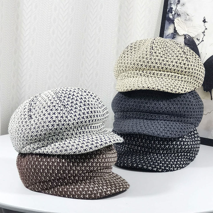 Women's Knitted Pattern Multi-color Beret Hat - image 8