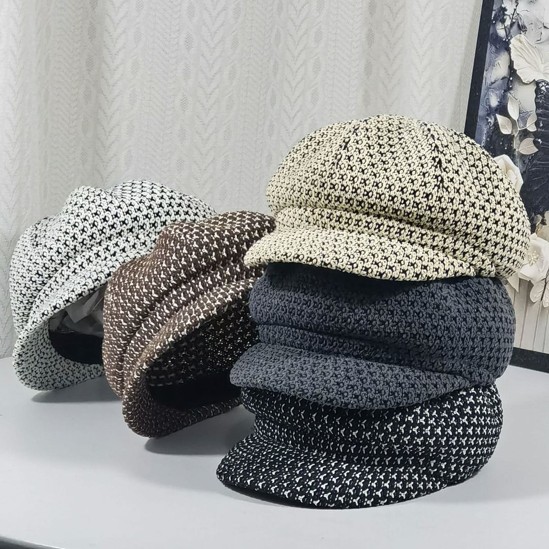 Women's Knitted Pattern Multi-color Beret Hat - image 7