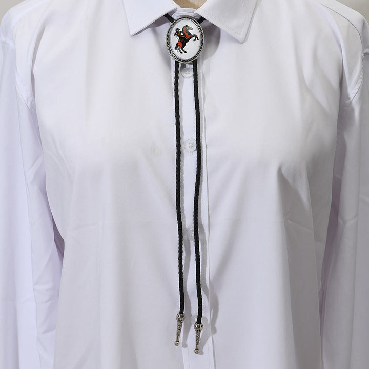 Western Icon Cowboy Knight Creative Bull Head Bolo Tie - image 9
