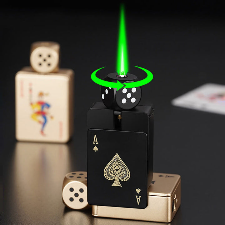 Rotating Dice PokerShape Refillable Butane Lighter - image 4