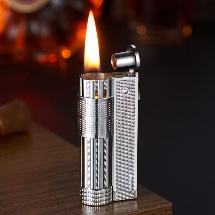 Removable Candle Fuel Tank Refillable Kerosene Lighter - Silver - image 9