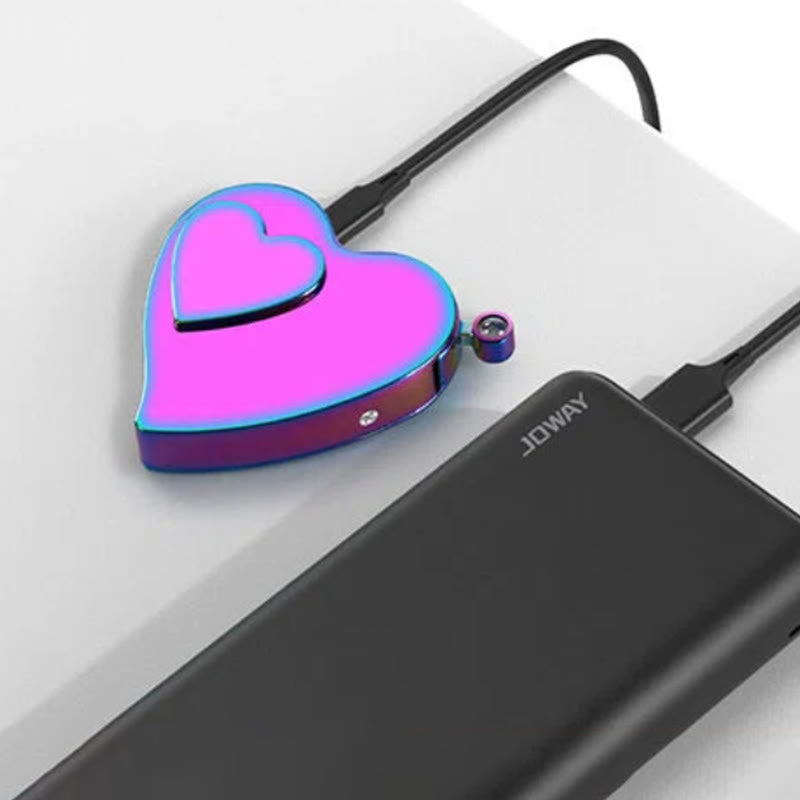 Romantic Love Shaped Colorful Gas Electric Dual Ignition Lighter - image 5