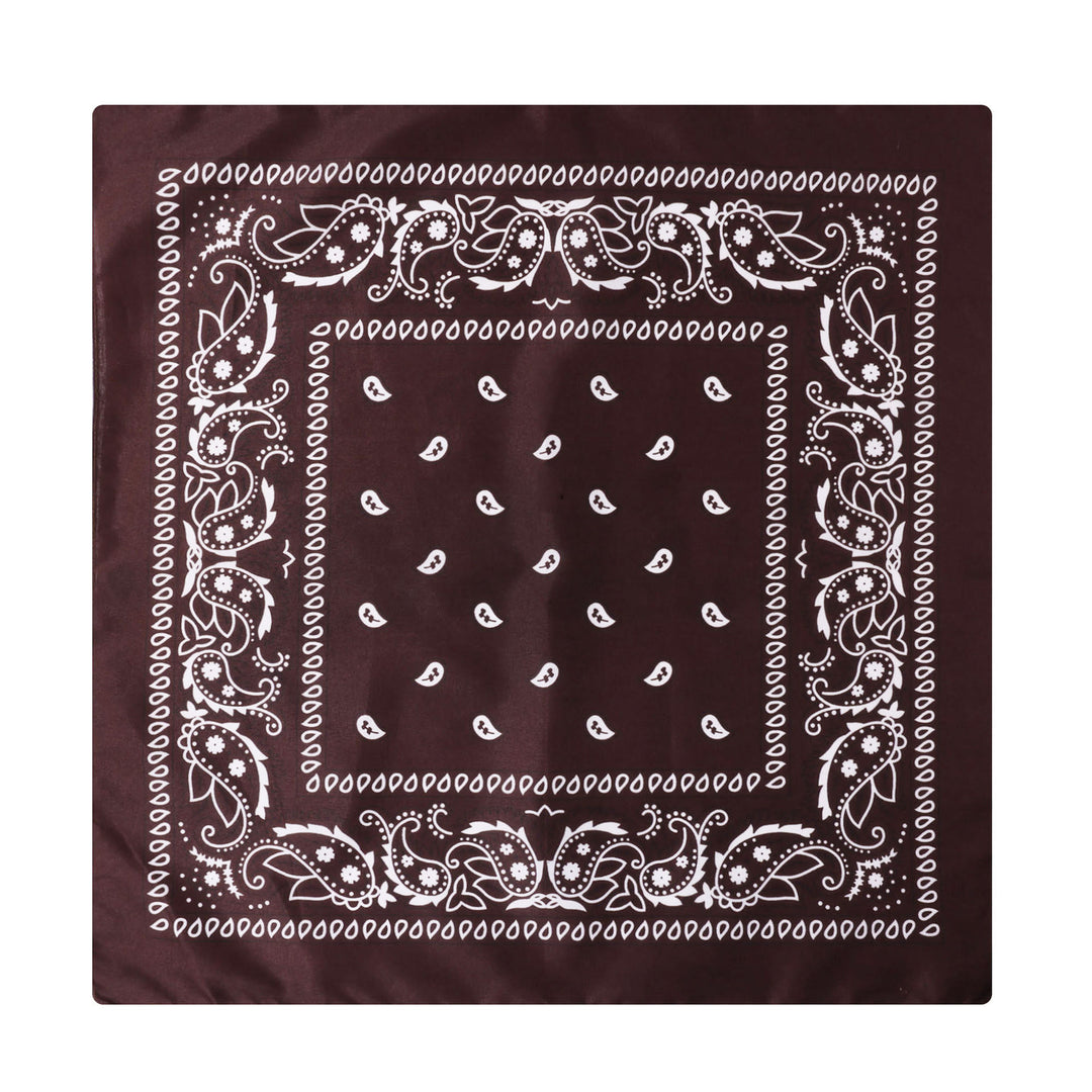 Paisley Cashew Print Pocket Square Brown Sailboat Buckle - Style #16 - image 17