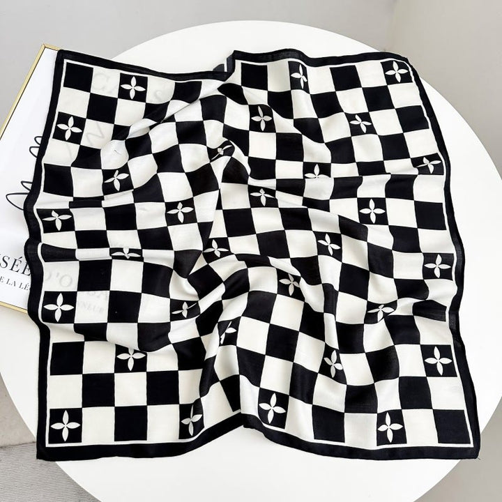 Retro Contrasting Cashew Patterned Pocket Square With Flower Buckle - Style #24 - image 29