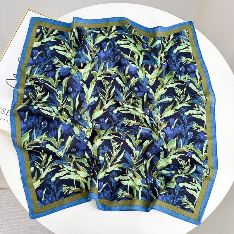 Retro Contrasting Cashew Patterned Pocket Square With Flower Buckle - Style #29 - image 34