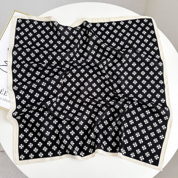 Retro Contrasting Cashew Patterned Pocket Square With Flower Buckle - Style #16 - image 21