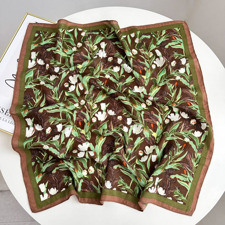 Retro Contrasting Cashew Patterned Pocket Square With Flower Buckle - Style #28 - image 33