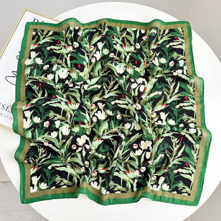 Retro Contrasting Cashew Patterned Pocket Square With Flower Buckle - Style #27 - image 32