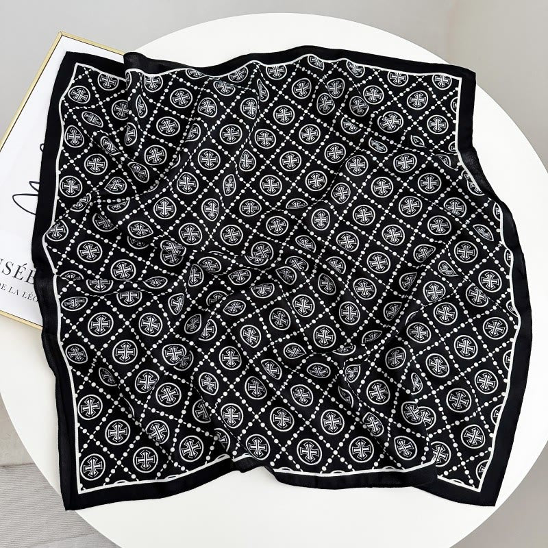 Retro Contrasting Cashew Patterned Pocket Square With Flower Buckle - Style #31 - image 36