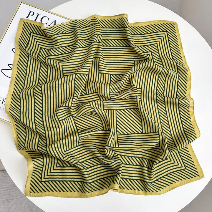 Retro Contrasting Cashew Patterned Pocket Square With Flower Buckle - Style #23 - image 28