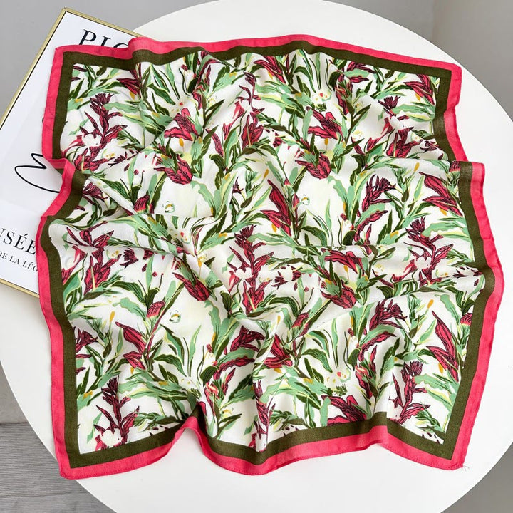 Retro Contrasting Cashew Patterned Pocket Square With Flower Buckle - Style #26 - image 31