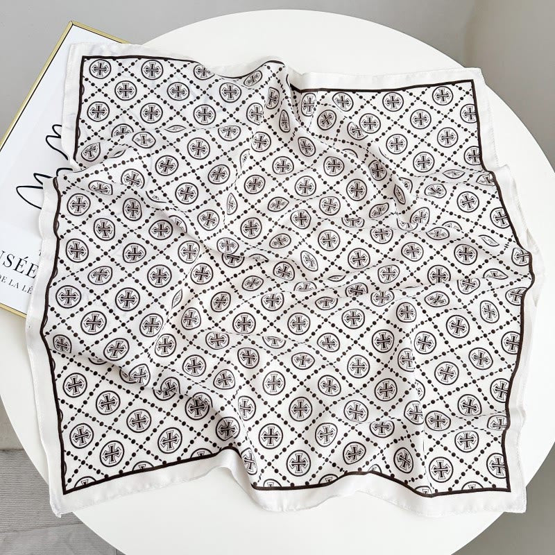 Retro Contrasting Cashew Patterned Pocket Square With Flower Buckle - Style #32 - image 37