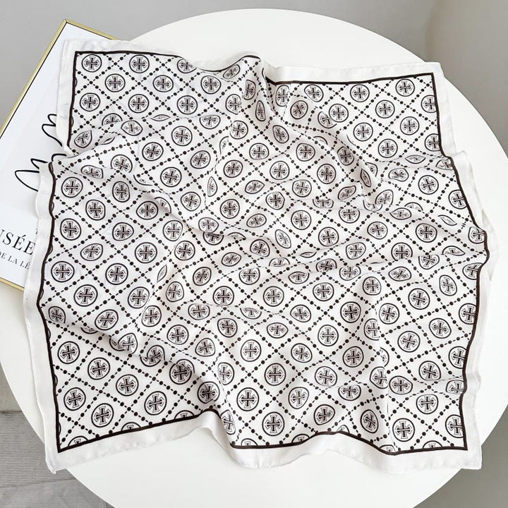 Retro Contrasting Cashew Patterned Pocket Square With Flower Buckle - Style #32 - image 37