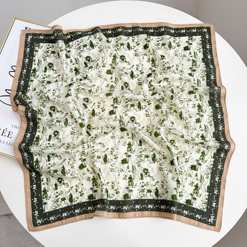 Retro Contrasting Cashew Patterned Pocket Square With Flower Buckle - Style #20 - image 25