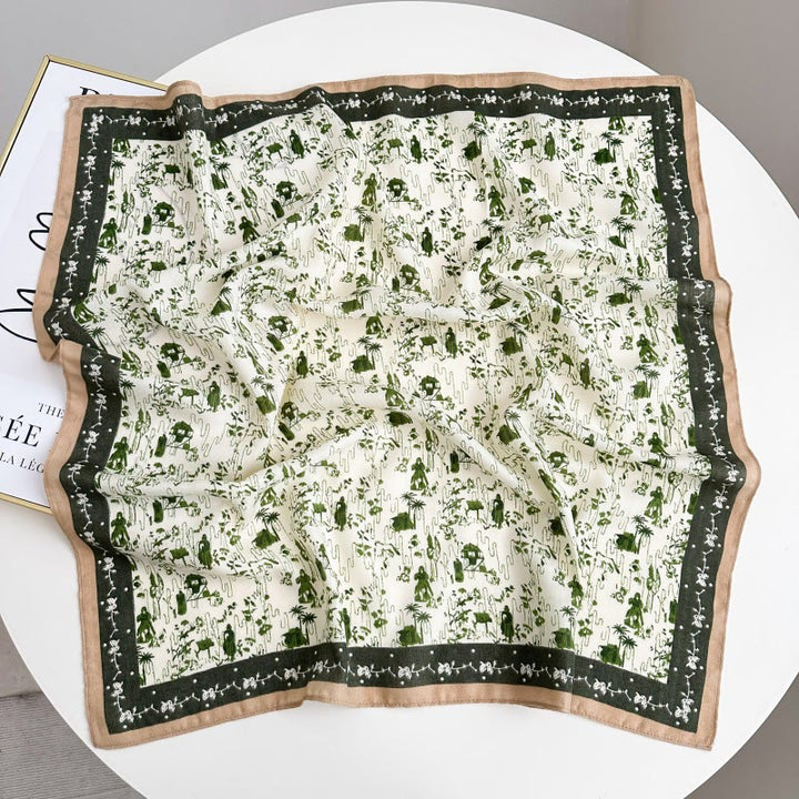 Retro Contrasting Cashew Patterned Pocket Square With Flower Buckle - Style #20 - image 25