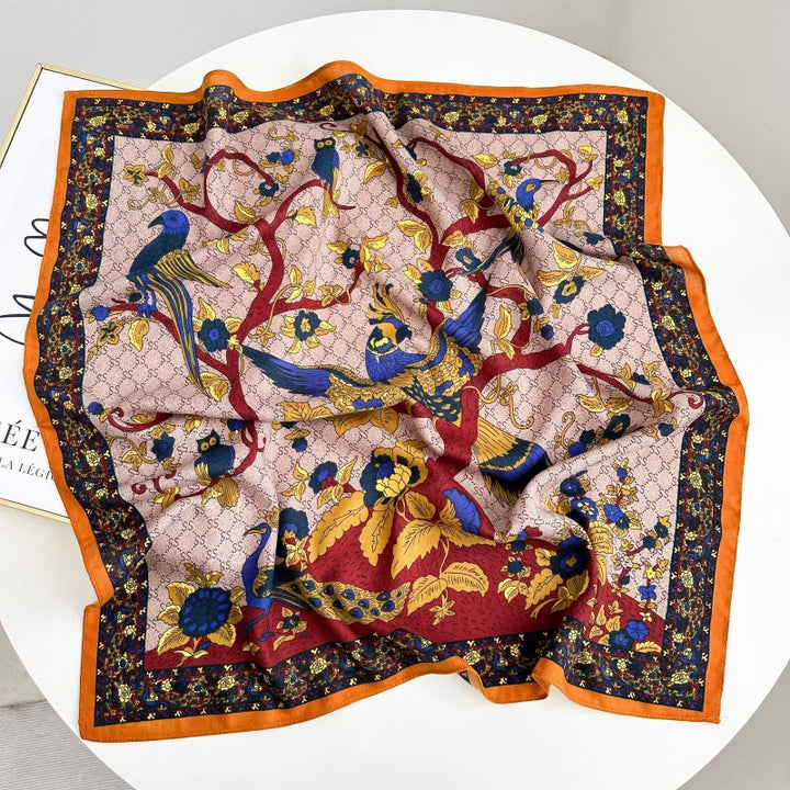 Retro Contrasting Cashew Patterned Pocket Square With Flower Buckle - Style #21 - image 26