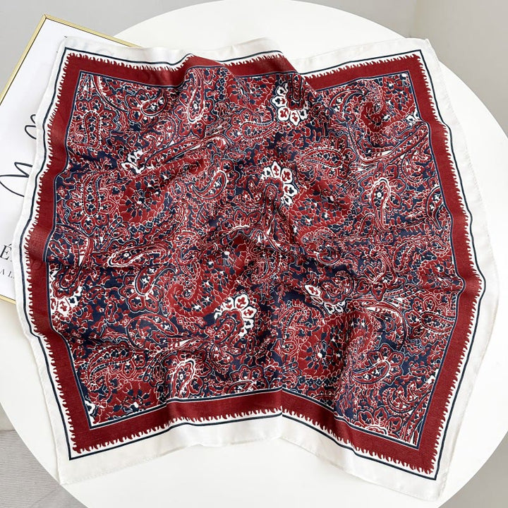 Retro Contrasting Cashew Patterned Pocket Square With Flower Buckle - Style #11 - image 16