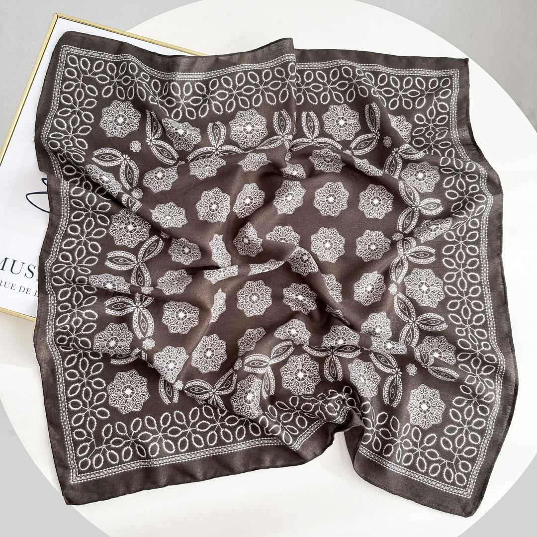 Retro Contrasting Cashew Patterned Pocket Square With Flower Buckle - Style #7 - image 12