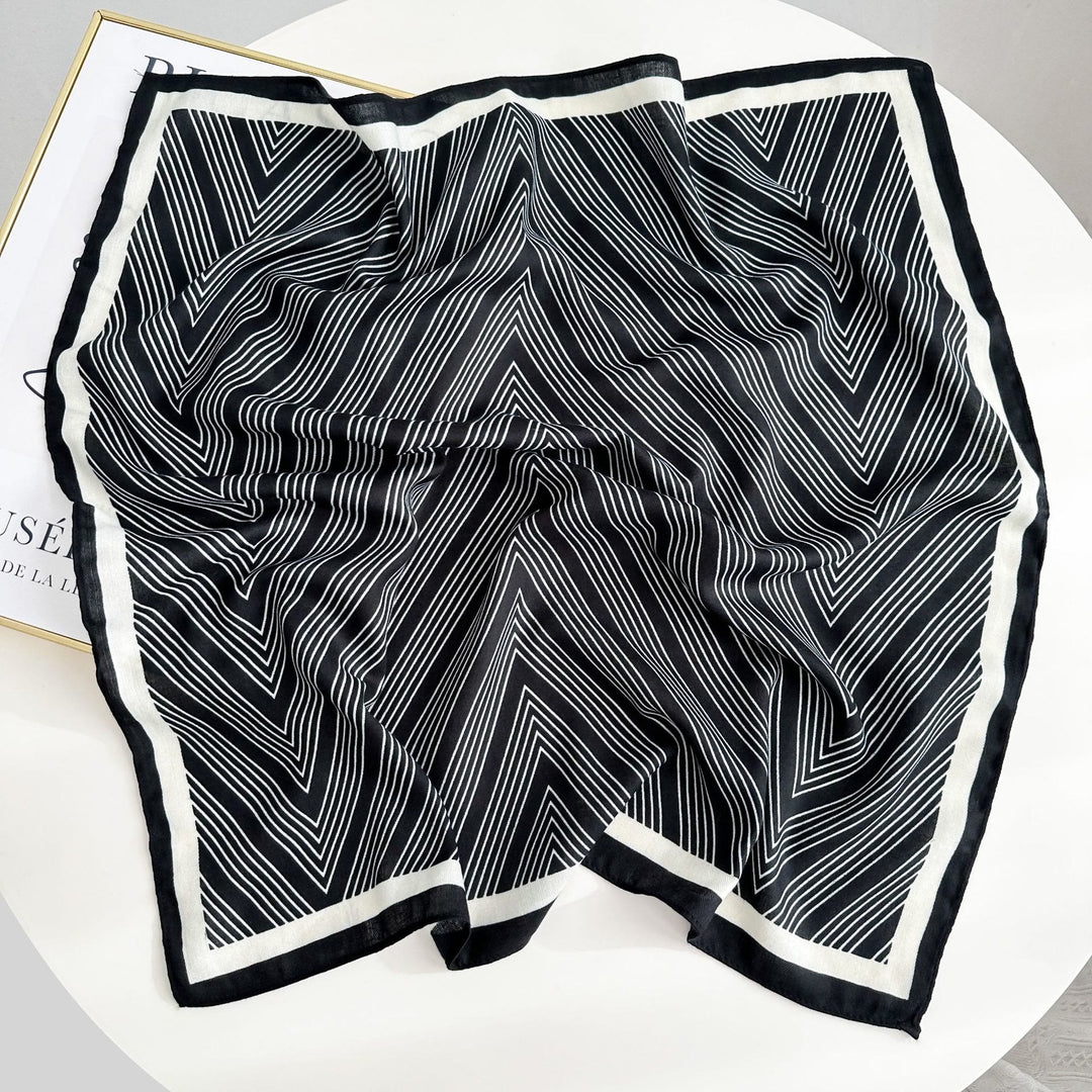 Retro Contrasting Cashew Patterned Pocket Square With Flower Buckle - Style #5 - image 10