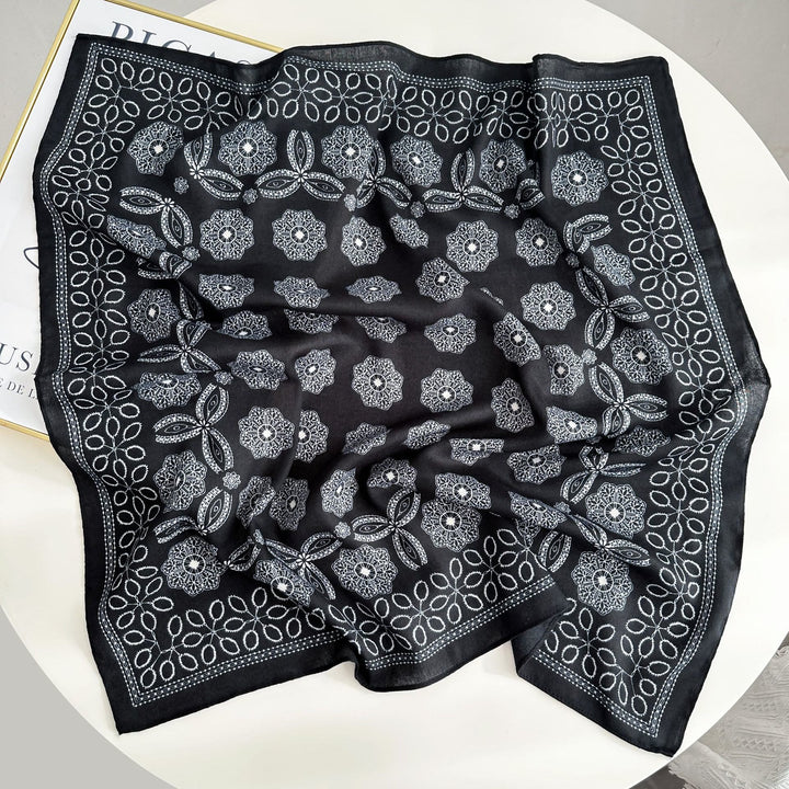 Retro Contrasting Cashew Patterned Pocket Square With Flower Buckle - Style #6 - image 11