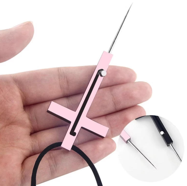 Portable Gadget Needle Cross Pendant Necklace - image 1