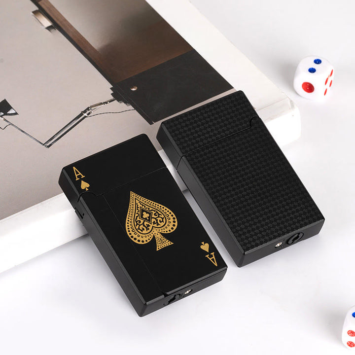 Creative Metal Spade A Poker Butane Lighter - Black Ace of Spades - image 4