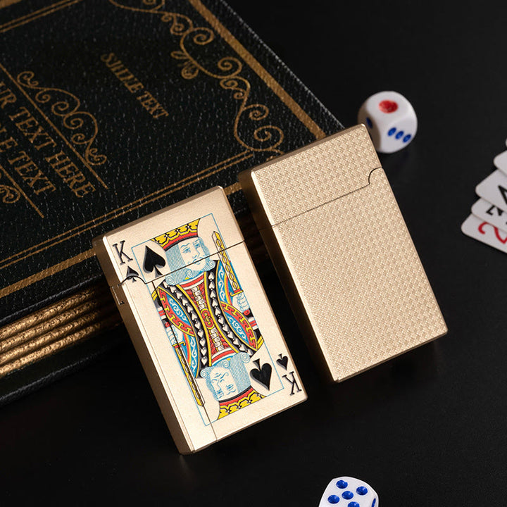 Creative Metal Spade A Poker Butane Lighter - King of Spades - image 5