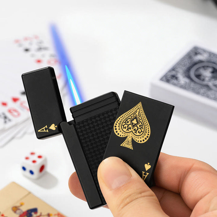 Creative Metal Spade A Poker Butane Lighter - image 3