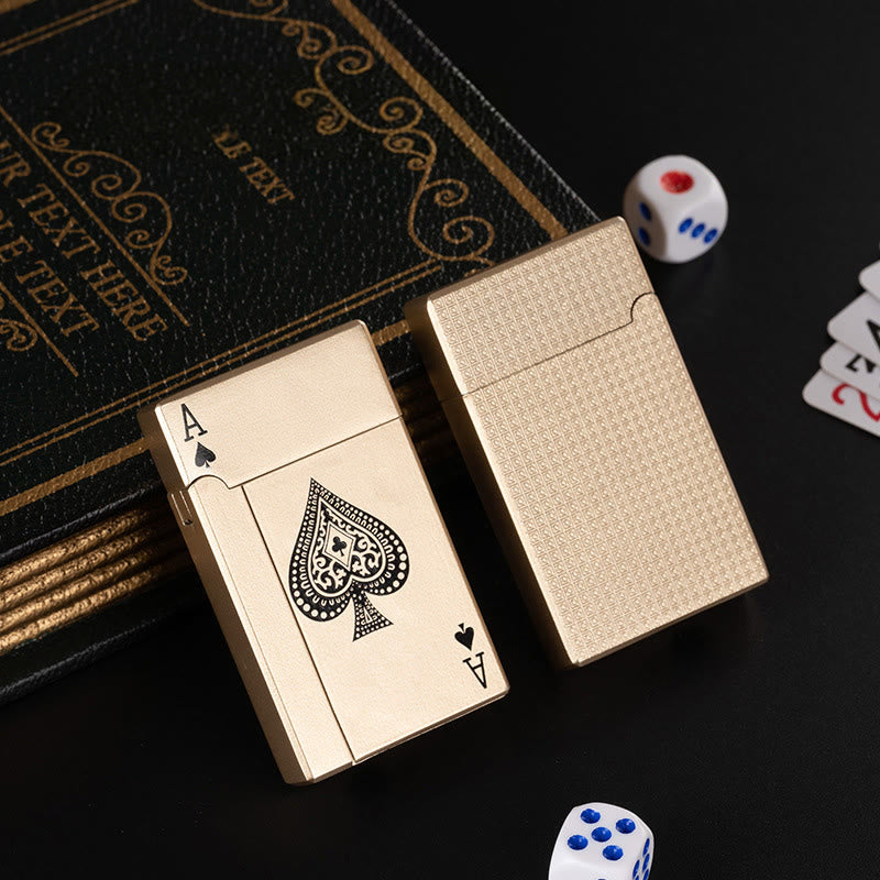 Creative Metal Spade A Poker Butane Lighter - Ace of Spades - image 1