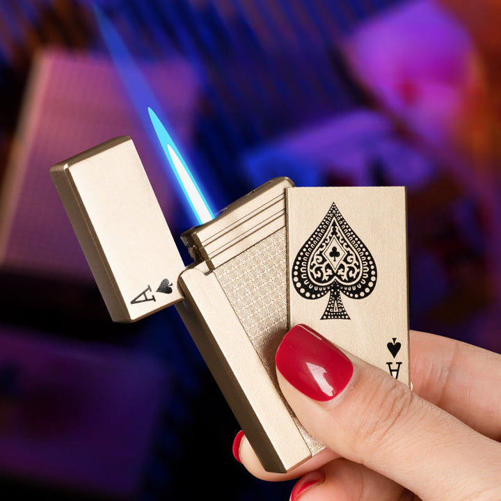 Creative Metal Spade A Poker Butane Lighter - image 0