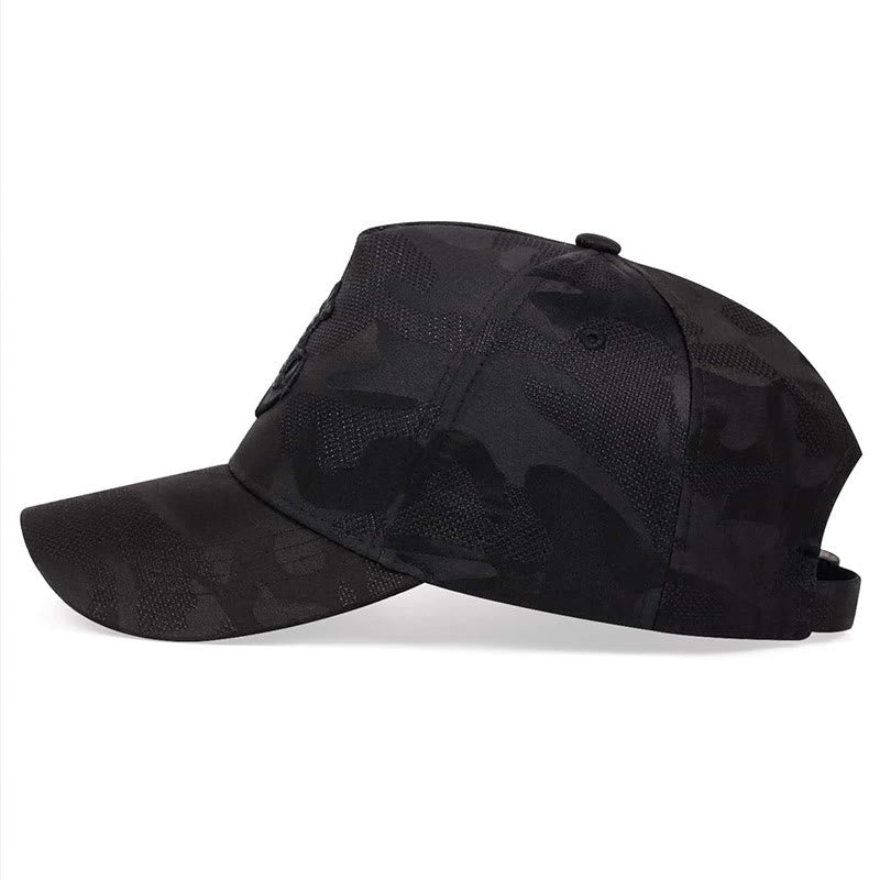 Anchor Embroidered Camouflage Mesh Panel Baseball Cap - image 2