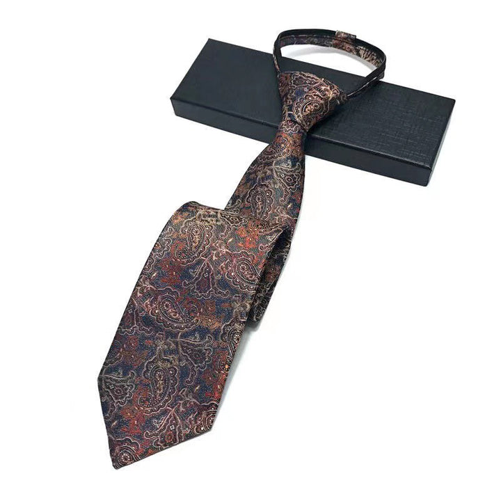 Men's Vintage Pattern Adjustable Pre-tied Necktie - Style #2 - image 2